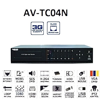 Avenir AV-TC04N Hybrid Kayıt Cihazı - 4 Kanal